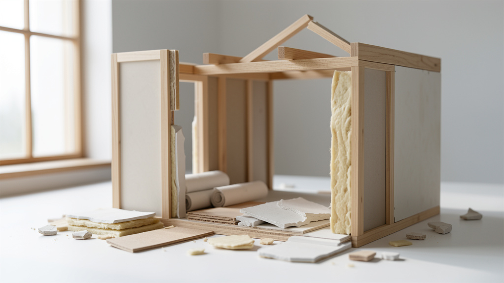 Plan de rénovation d’un logement avec murs existants, circulations et furniture